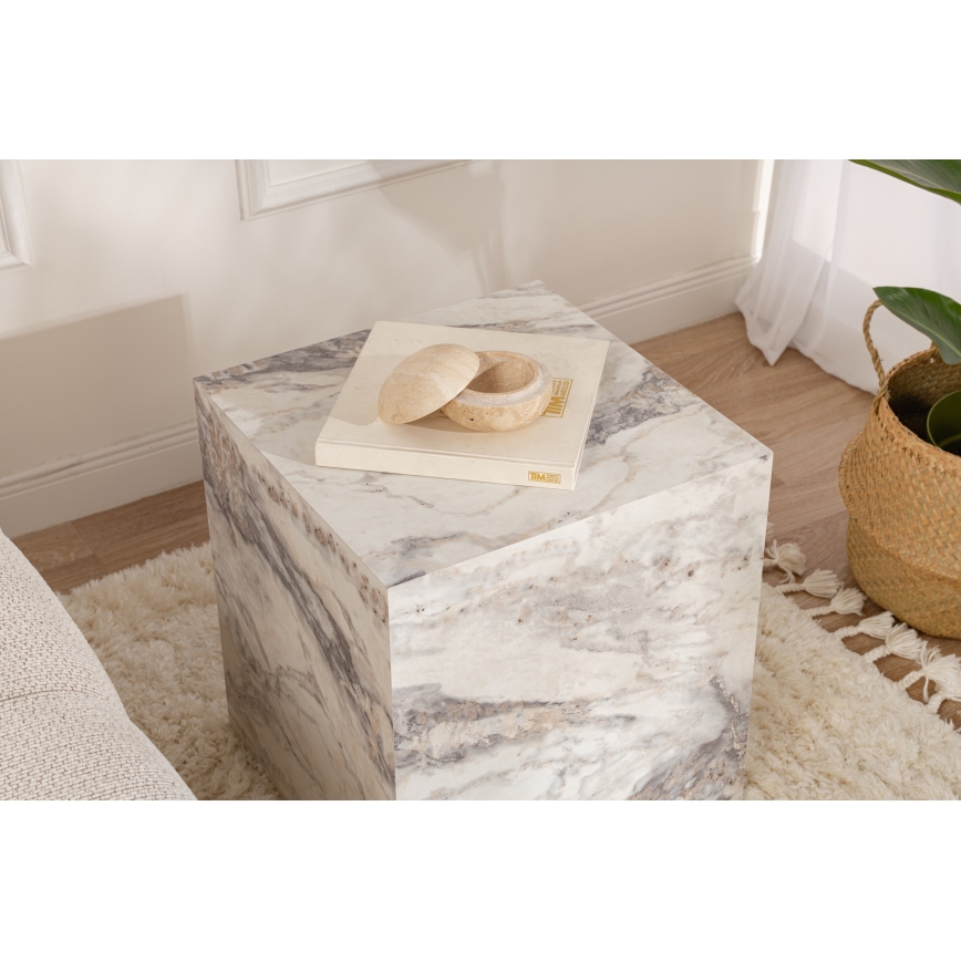 Side table KUP 50x45 cm marble decor