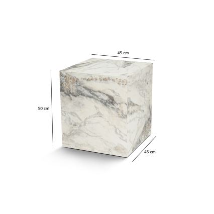 Side table KUP 50x45 cm marble decor