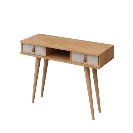 Side table LAWEN 88x100 cm beige/grey