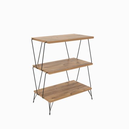 Side table LAZANDOS 75x48 cm brown/black