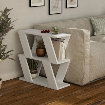 Side table LAZENA 57x60 cm white