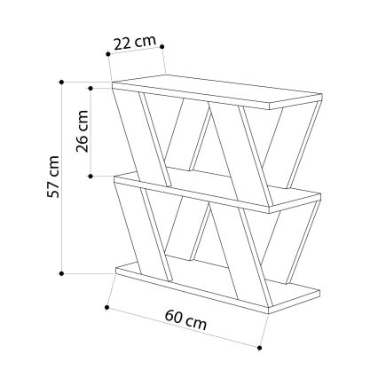 Side table LAZENA 57x60 cm white