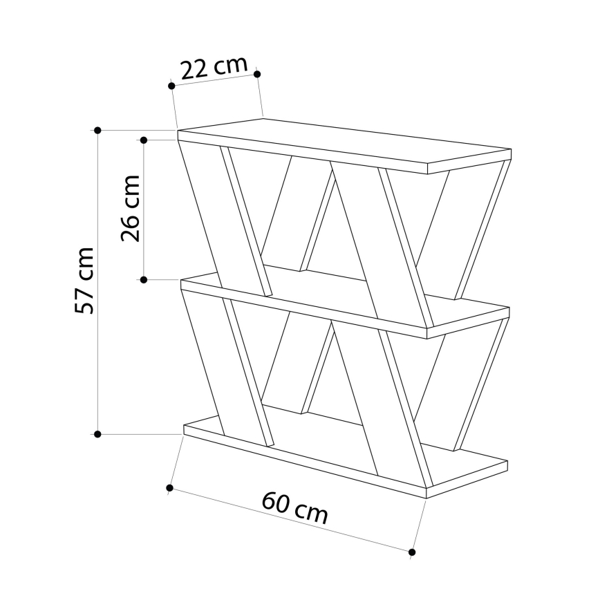 Side table LAZENA 57x60 cm white