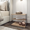 Side table LIFON 40x50 cm brown/black