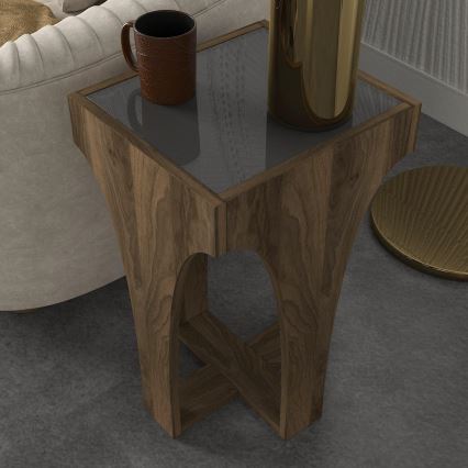Side table LITUS 58x37 cm brown