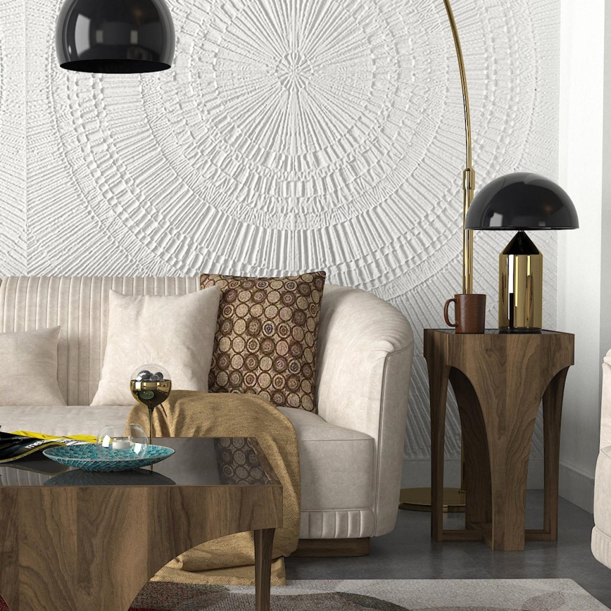 Side table LITUS 58x37 cm brown