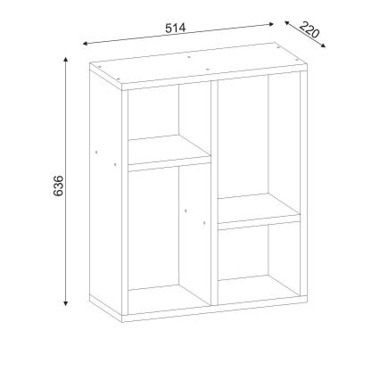 Side table LUPUS 63,6x51,4 cm white