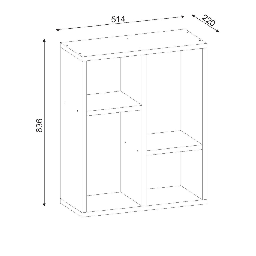 Side table LUPUS 63,6x51,4 cm white