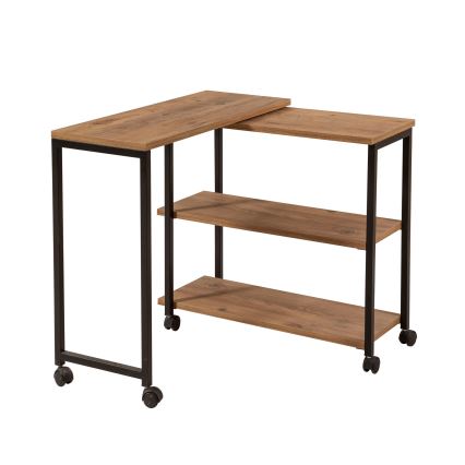 Side table MELIN 63x70 cm brown/black