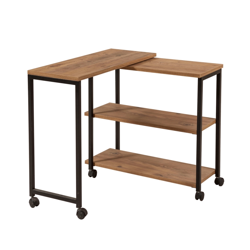 Side table MELIN 63x70 cm brown/black