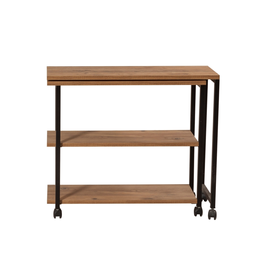 Side table MELIN 63x70 cm brown/black