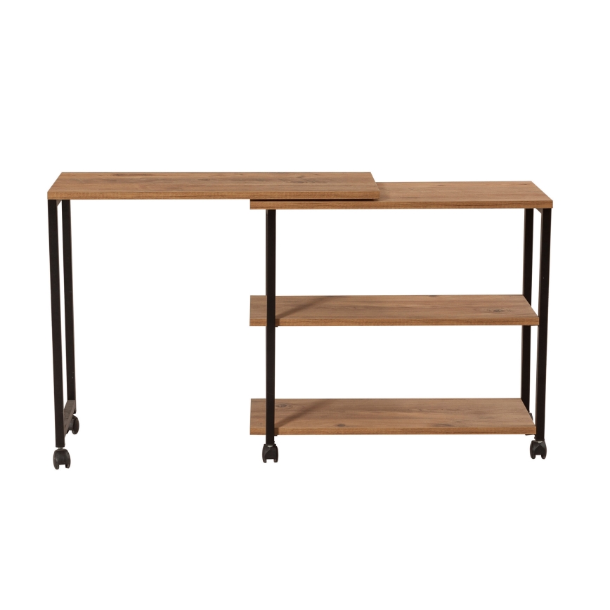 Side table MELIN 63x70 cm brown/black