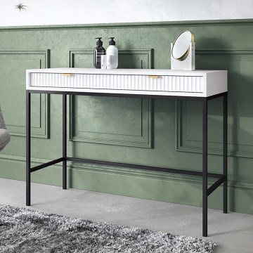Side table NOVA 77x104 cm white/black