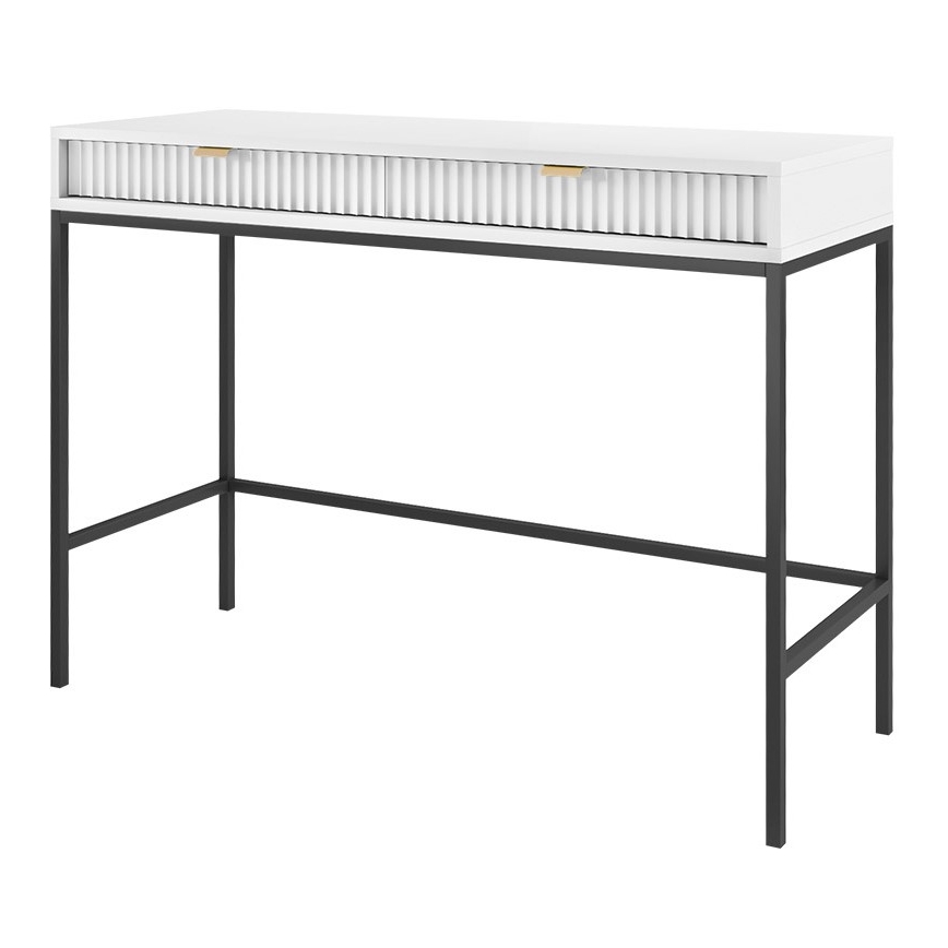 Side table NOVA 77x104 cm white/black