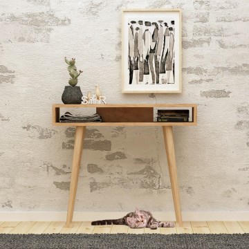 Side table OTTOKE 83,6x100 cm brown