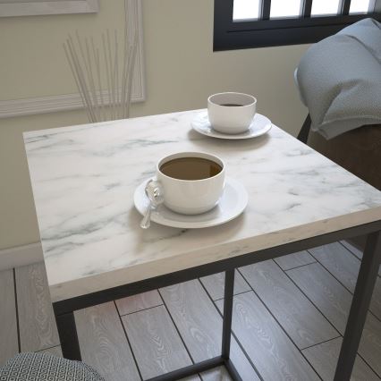 Side table PURE 62x35 cm white/black