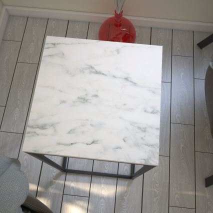 Side table PURE 62x35 cm white/black