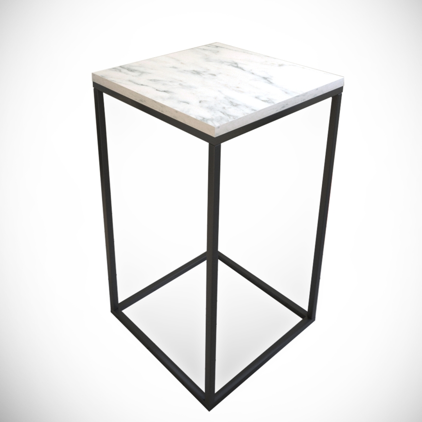 Side table PURE 62x35 cm white/black