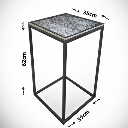 Side table PURE 62x35 cm white/black
