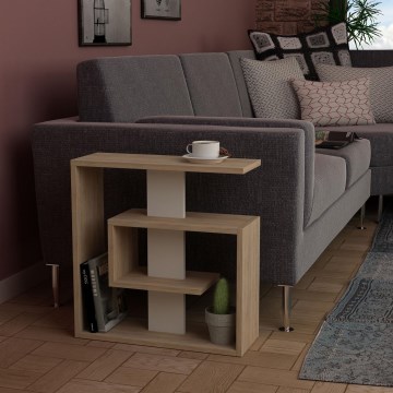 Side table SALY 57x55 cm beige/brown