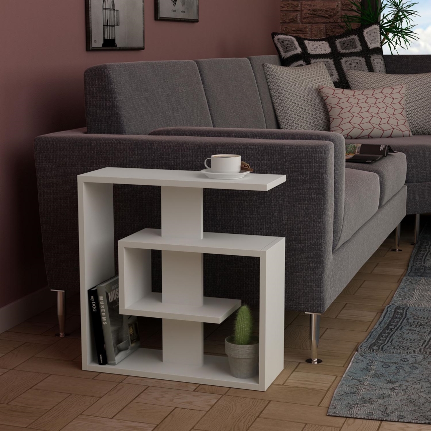 Side table SALY 57x55 cm white