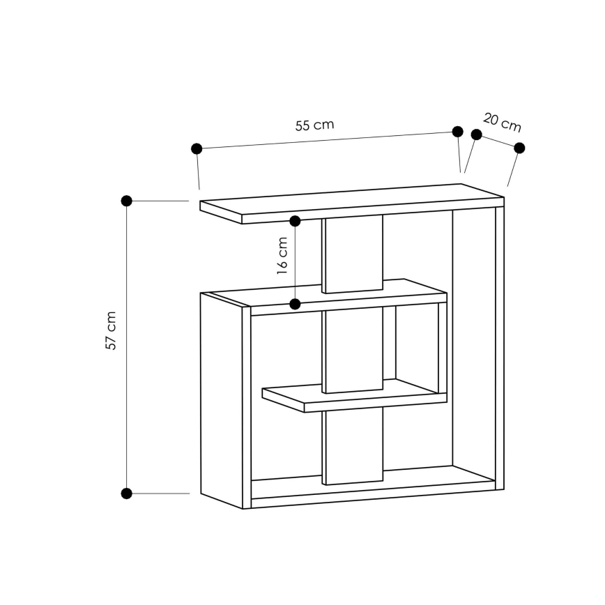 Side table SALY 57x55 cm white