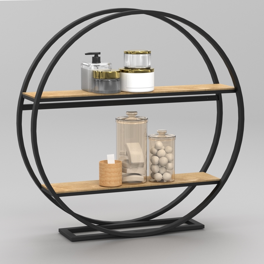 Side table SHELF d. 62,5 cm oak