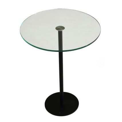 Side table SOCIAL 50x40 cm black/clear