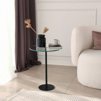 Side table SOCIAL 50x40 cm black/clear