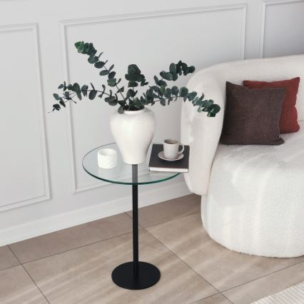 Side table SOCIAL 50x40 cm black/clear