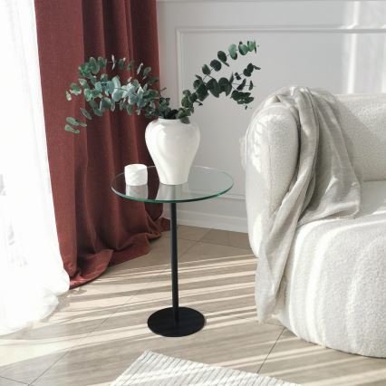 Side table SOCIAL 50x40 cm black/clear