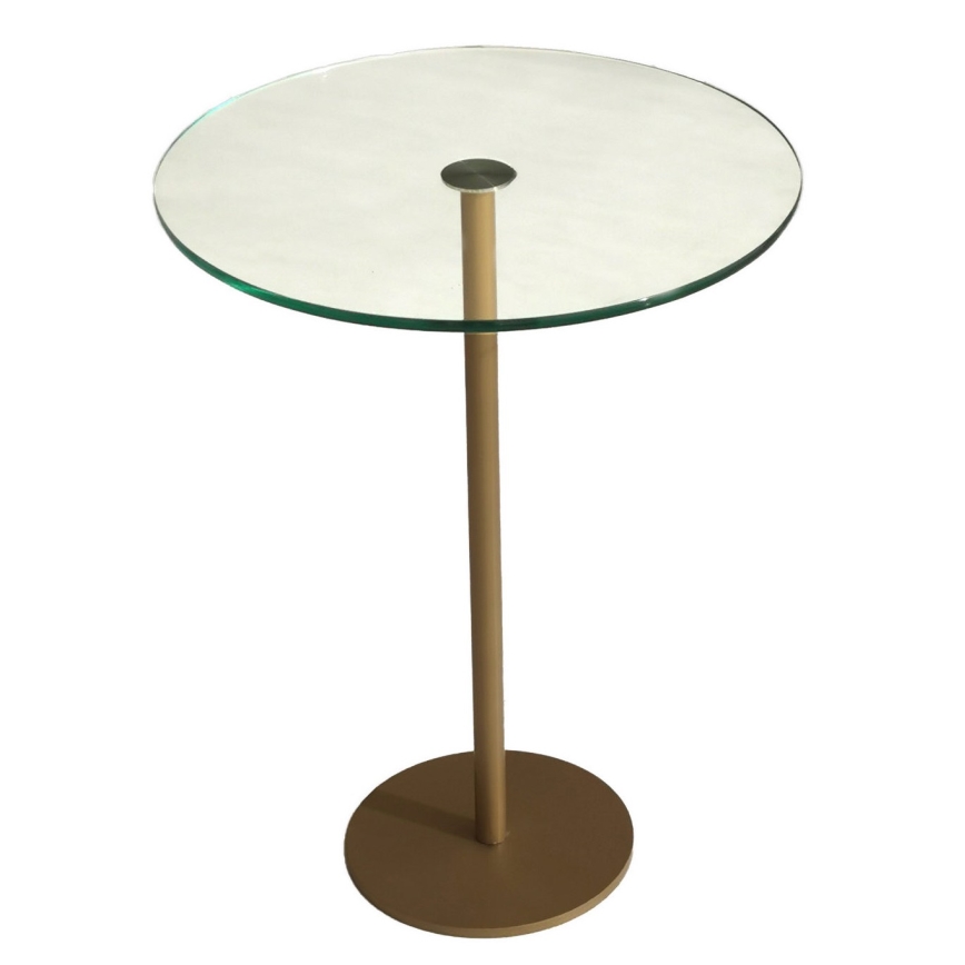 Side table SOCIAL 50x40 cm gold/clear