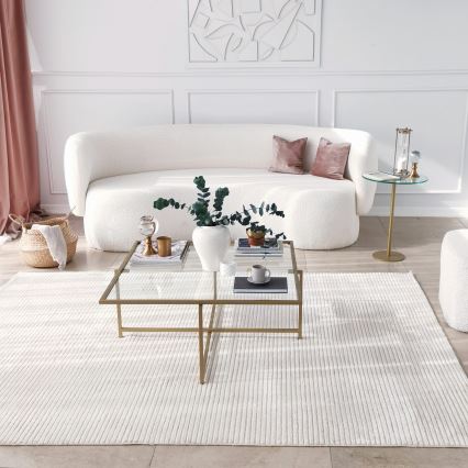 Side table SOCIAL 50x40 cm gold/clear