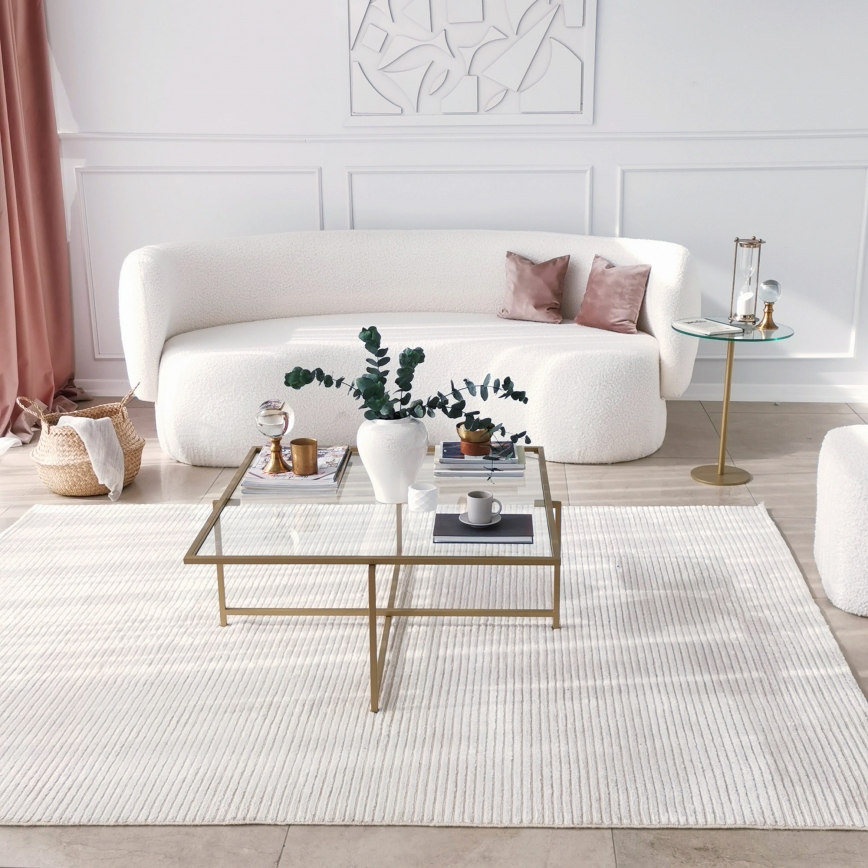 Side table SOCIAL 50x40 cm gold/clear
