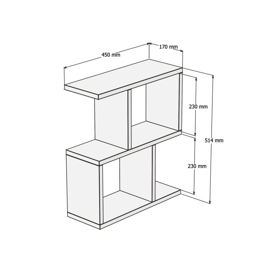 Side table ZET 51,4x45 cm brown