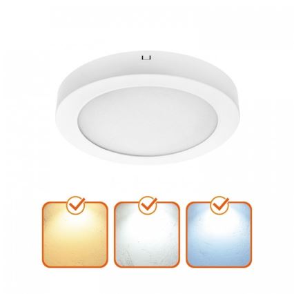 SIGARO LED ceiling light 18W/230V 3000/4000/6500K Ø 22 cm white