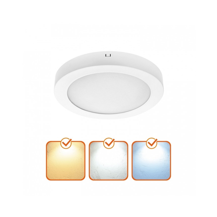 SIGARO LED ceiling light 18W/230V 3000/4000/6500K Ø 22 cm white