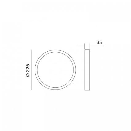 SIGARO LED ceiling light 18W/230V 3000/4000/6500K Ø 22 cm white