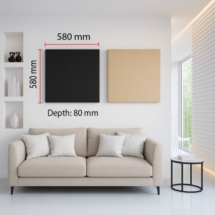 SILENCE Acoustic Panel 58x58 cm Beige