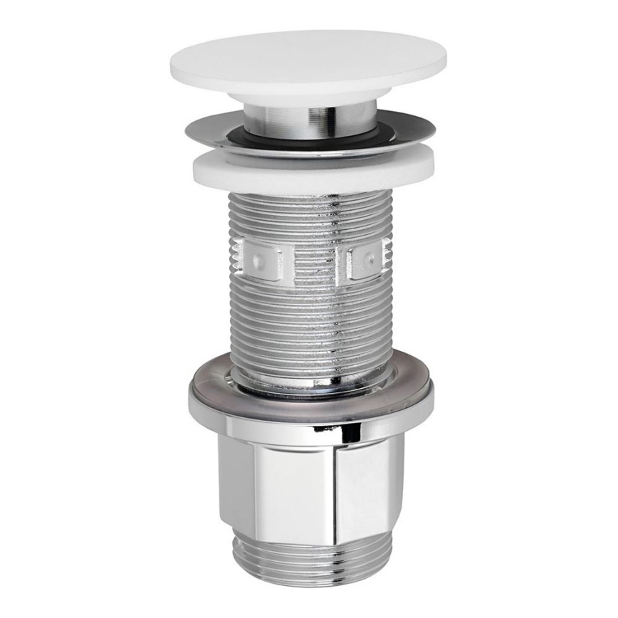 Silfra - Washbasin waste Ø 6.7 cm, white/polished chrome