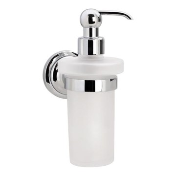 Silver soap dispenser, 8x19 cm