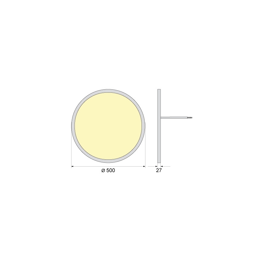 SIMEN LED ceiling light, 40W/230V, 4000K, IP40, Ø 50 cm, white, UGR19