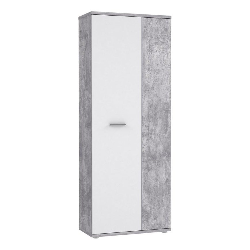 SIMO Chest/Shoe Cabinet White/Grey Concrete
