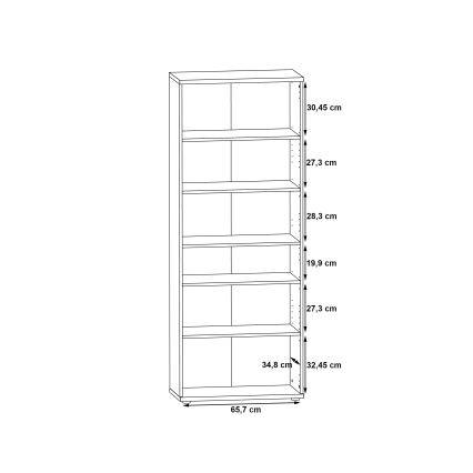 SIMO Chest/Shoe Cabinet White/Grey Concrete