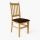 SIMON Dining Chair Beech/Dark Brown