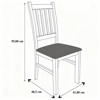 SIMON Dining Chair, Beech/Dark Gray