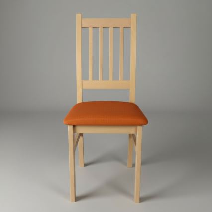 SIMON Dining Chair, Beech/Orange