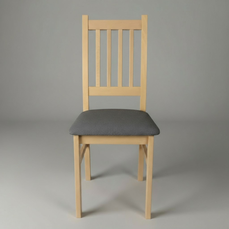 SIMON Dining Chair, Oak/Dark Grey