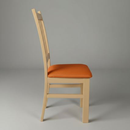 SIMON Dining Chair Oak/Orange