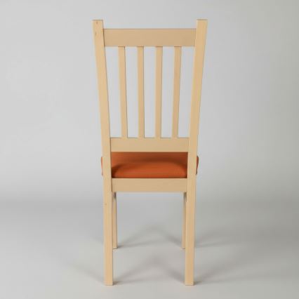SIMON Dining Chair Oak/Orange